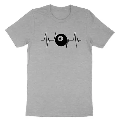 Ball Heartbeat Shirt 8 Ball Pool T-shirt Cool Graphic Tee Gift Love Billiard • $13.96