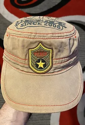 Cadet Cap Style Army Khaki Embroidered New Wave York City Logo Peace Star Strip • $9.74