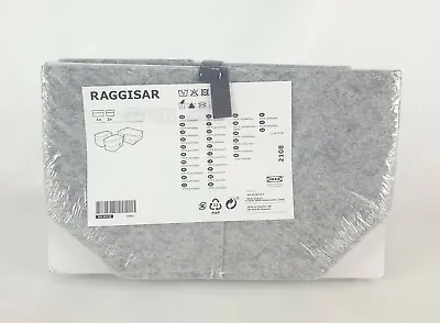 Ikea RAGGISAR Gray Storage Basket Set Of 3 Closet Organizer New • £18.93