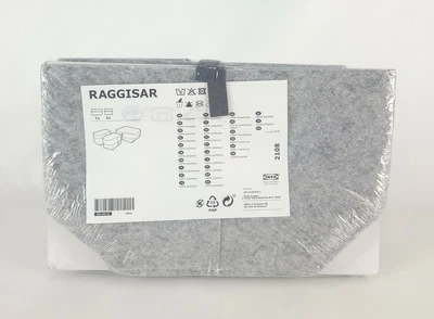 Ikea RAGGISAR Gray Storage Basket Set Of 3 Closet Organizer New • £18.93