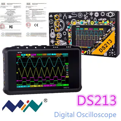 New Portable LCD 4-channel Digital Oscilloscope DS213 USB 15MHz 100MSa/s Models • $179.99