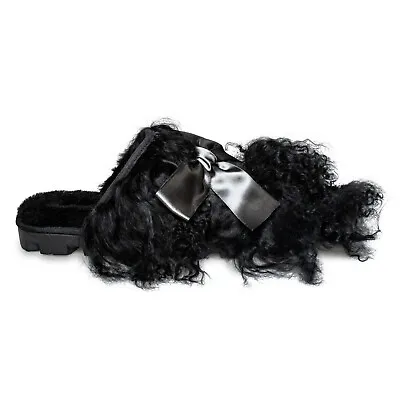 Ugg Coquette Mongolian Black Sheepskin Classic Women's Slippers Size Us 9 New • $94.99