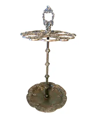 Antique Cast Iron Umbrella And Cane Holder Victorian Very Ornate Finely Detailed • $325