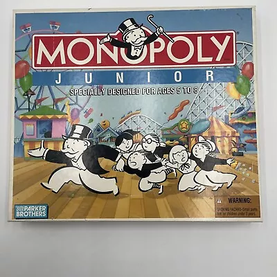 Vintage 1990 Monopoly Junior Board Game Parker Brothers Ages 5-8 COMPLETE EUC • $22.87