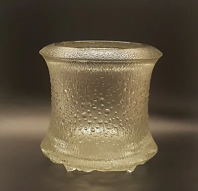 Iittala Tapio Effect Scale Vase 22 X 21.5 Cm No.3441 Glass 6 Kg Ice Glass 70s Finland • £342.47