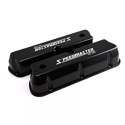 Ford SB 289 302 351 Windsor Black Aluminum Valve Covers Tall W/Hole • $68.53