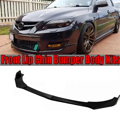 For Mazda 3 BK BL BN Front Bumper Chin Spoiler Splitter Body Kit Glossy Black • $43.95