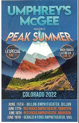 $15 • Buy Umphrey's Mcgee Colorado 2022 Vail Red Rocks Dillon Concert Poster 
