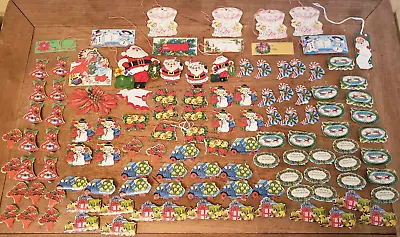 VINTAGE 1950-60s LG Lot CHRISTMAS Gummed Seal STICKER Gift Tag SANTA Angel • $29.99