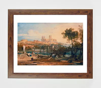 £25 • Buy Framed Print - Turner - Lincoln Cathedral Fine Art Giclee Print In 8x10in Frame