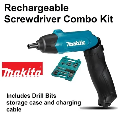 Makita Cordless Electric Screwdriver Kit With Driver Bit Set 81pcs Storage Case • $115