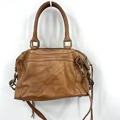Rebecca Minkoff Purse MAB Satchel Crossbody Tan Leather Morning After Handle • $39