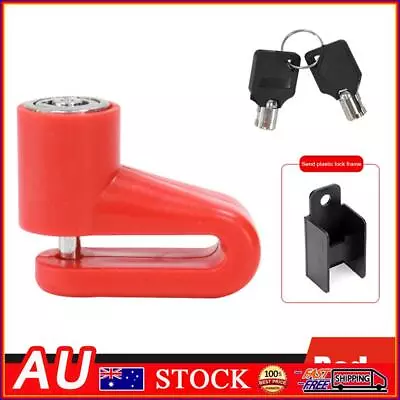 Electric Scooter Disc Brake Lock Anti Theft With Lock Frame For M365 (Red) • $9.09
