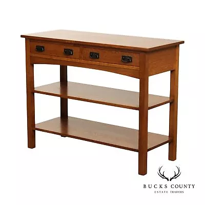 Stickley Mission Collection Oak Two Drawer Server Or Console • $2795