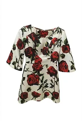 Dolce And Gabbana Style D&G Floral Roses Dress UK 6 • £90