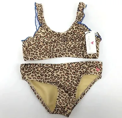 Pink Chicken NWT Girls Claire Bikini Leopard 2 Piece Swimsuit Girl's Size 4 • $0.99