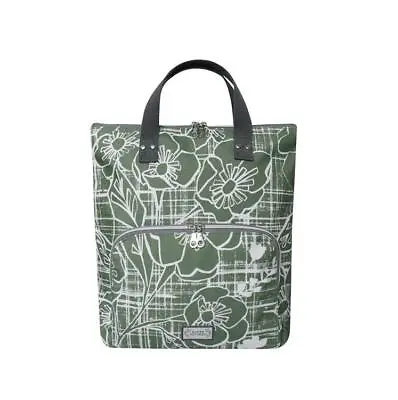 Earth Squared - Oil Cloth Backpack - Oslo - Green/Flowers - 33x36x10cms • £52.50