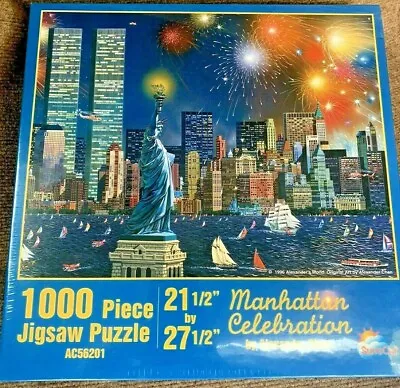 New Sealed Manhattan Celebration By Alexander Chen NYC Twin Towers 1000p Puzzle • $19.89