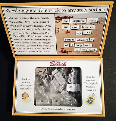New THE BEACH Magnetic Poetry Kit For Any Steel Surface Over 200 Pieces • $11.33