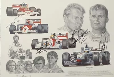 McLaren Tribute Multi Signed 24x17 F1 Poster AFTAL • $242.45