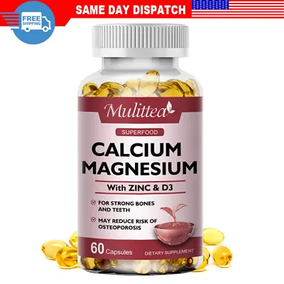 Zinc Calcium Magnesium & Vitamin D Complex Supplement Bone Muscle Immune Support • $11.19