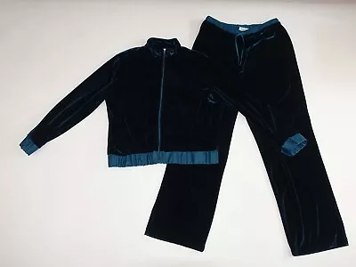 Coldwater Creek Women's Velvet Track Suit Set Size Medium Dark Green 30  Inseam • $29.99