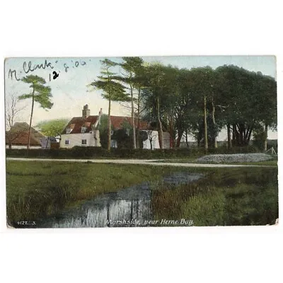 £7.50 • Buy MARSHSIDE Near Herne Bay, Kent Postcard Postally Used 1906