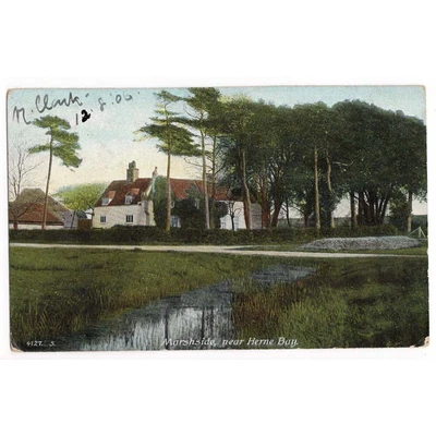 £7.50 • Buy MARSHSIDE Near Herne Bay, Kent Postcard Postally Used 1906