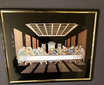 Vintage Kafka Industries Foil Screened Etching  The Last Supper  #4007  • $22.99