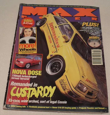 Max Power Magazine May 1995 Sierra Cosworth Alloy Wheels Rover 216 GTi • £5.95