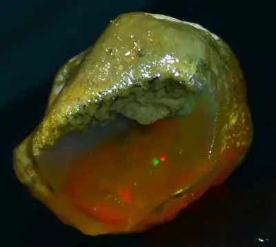 Multi Fire Opal Rough 106.95 Carat Natural Ethiopian Opal Raw Welo Opal Gemstone • $178.78