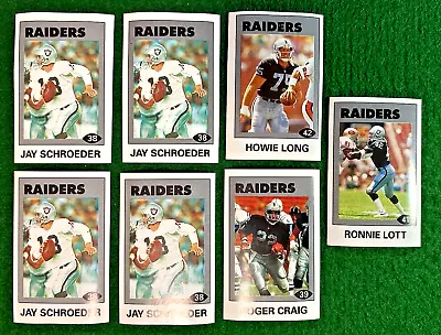 1992 NFL Superstars Sticker Oakland Raiders Lot/7 Team Set • $5.99