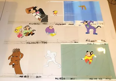9 Mighty Mouse Animation Production Cels & 2 Original Handpainted Background • $25