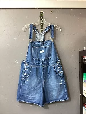 LEVI'S STRAUSS Two Horse Brand Denim Bib Shortalls Women’s Medium M Overalls • $30