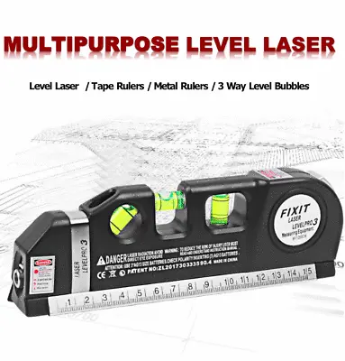 Multipurpose Laser Level Vertical Horizon Measuring Tape Aligner Metric Rulers • $10.98