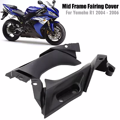 Black ABS Side Frame Mid Cover Panel Fairing Cowl Kit For Yamaha YZF R1 Raven • $25.63