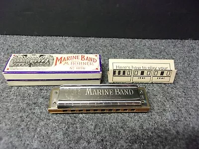 Vintage M. Hohner Marine Band Harmonica Germany No. 1896 Key B • $14.95