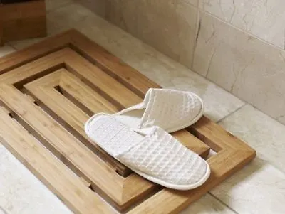 £16.95 • Buy Luxury Bamboo Wood Wooden Pattern Duck Board Shower Bath Mat Slatted Non Slip