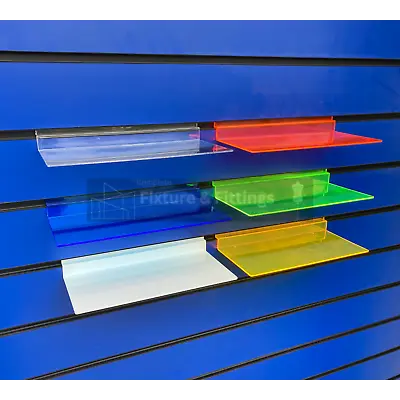 Acrylic Slatwall Shelf Slat Board Display Shelf/ Shelves Multi Color • £1.89