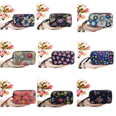 Women Nylon Small Coin Purse Card Zipper Wallet Holder Phone Bag Clutch Handbag • £4