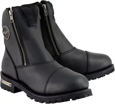 Milwaukee Leather Women's Double Sided Zipper Leather Riding Boots - Saby • $139.99