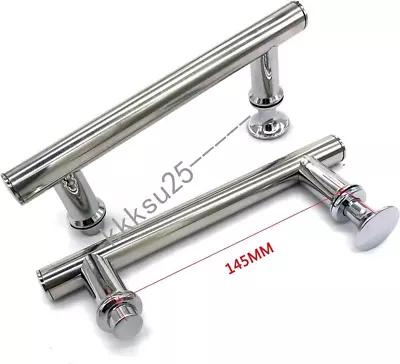 1 Pair Silver ABS Shower Door Handles For Shower Enclosures 145mm Hole US • $11.59