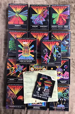 13 Boxed Magnavox Odyssey 2 Games Lot Showdown In 2100 Thunderball Sports + More • $119.95