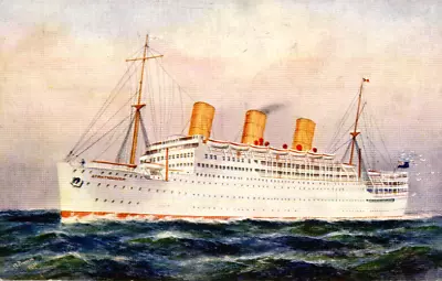 1930s Postcard P & O Line Passenger Liner RMS STRATHNAVER • £1.50