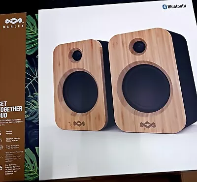 House Of Marley Get Together Duo Powerful Wireless Bookshelf Speakers • $120.86