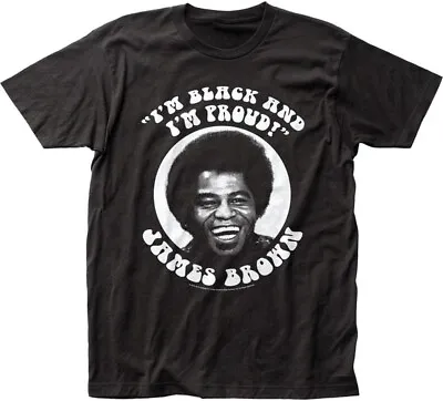 Impact Merchandising James Brown Black And Proud Fitted Jersey Men's T-Shirt • $14.99