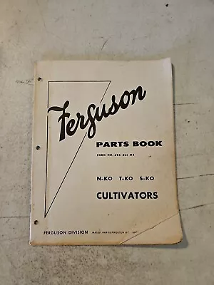 Vintage 1957 MASSEY HARRIS FERGUSON Cultivators N-KO T-KO S-KO PARTS BOOK  • $12.30