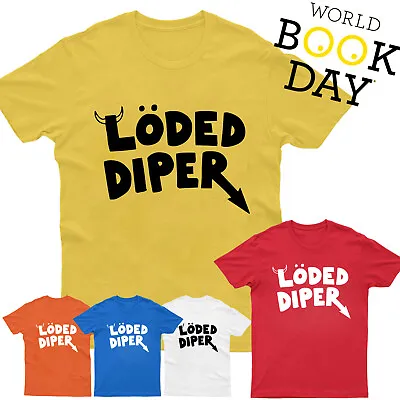 Loded Diper T Shirt Diary Of A Wimpy Kid Maths Day Costume Kids Boys Top Gift • £7.99