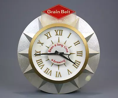 Vintage Grain Belt Beer Sundial Wall Clock  Been A Long Time A-brewing  • $225