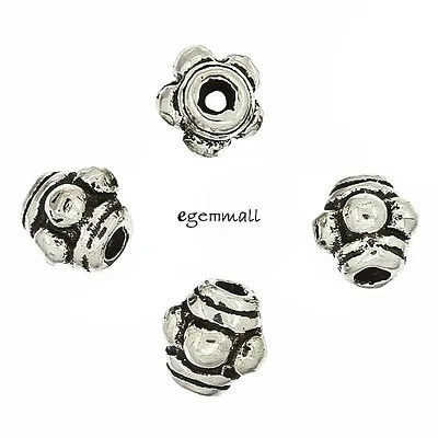 10 Bali Sterling Silver Dotted Spacer Beads 3.5mm #97744 • $4.69